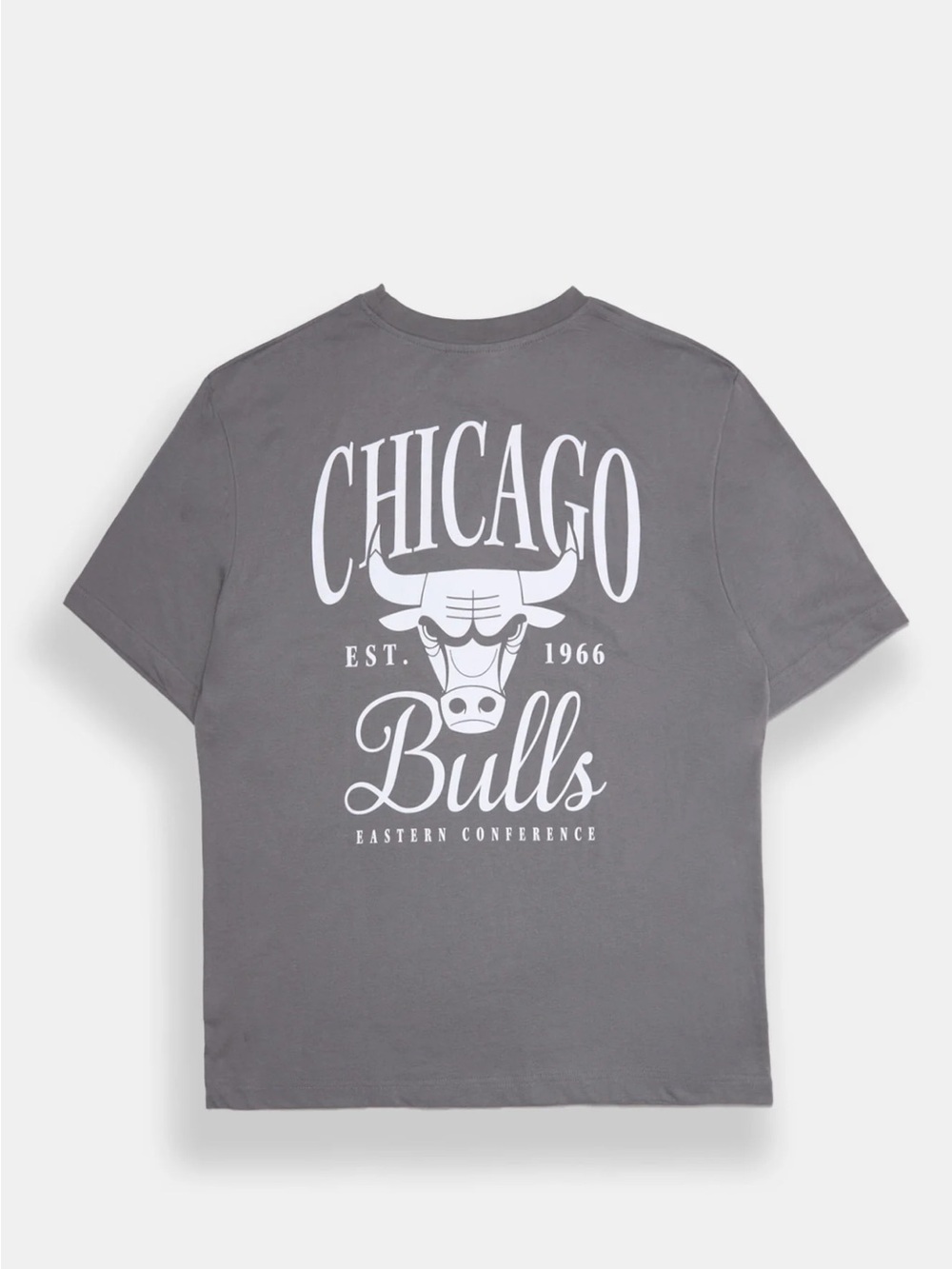 NBA Chicago Bulls Back Graphic Tee - Gray & White